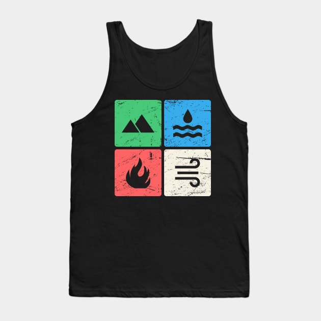 Vintage Four Elements Icons Tank Top by MeatMan